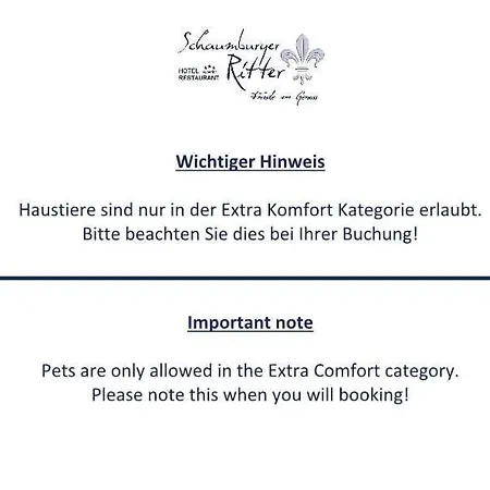 & Restaurant Schaumburger Ritter, 3* Rinteln